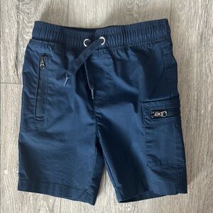 NWOT Wonder Nation Toddler Boys Navy Cargo Shorts w/Functional Drawstring Size 2